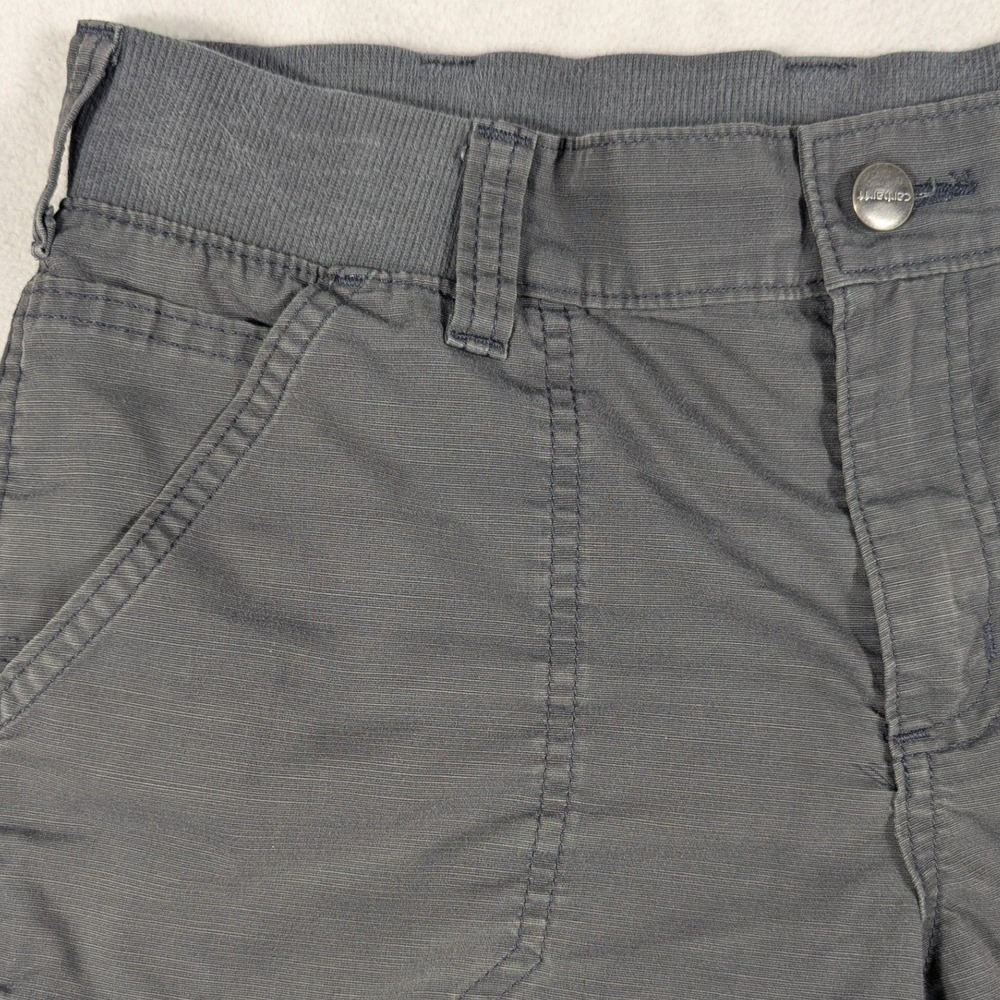 Carhartt Force Womens Cargo Shorts Gray Utility Workwear Ripstop Size 10